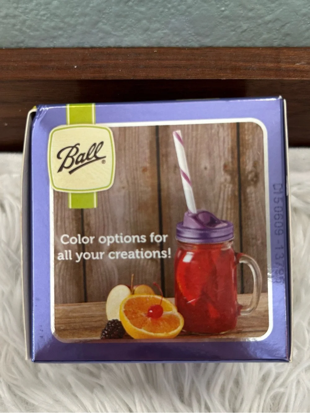 Ball Limited Edition Purple Regular Mason Jar Lids with Bands Set of 6 New!
